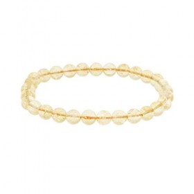 Garaulion Bracelet Citrine Naturelle | Perle 6mm | Chance & Abondance Citrine 