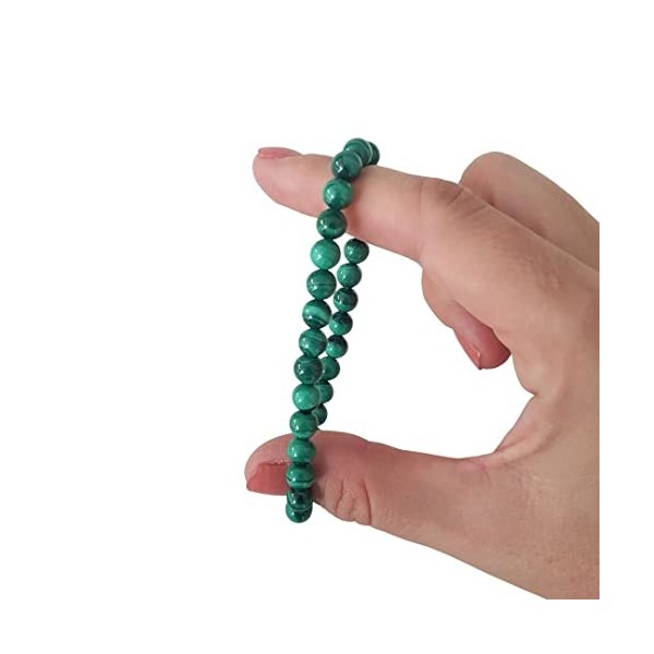 Bracelet Malachite Pierre Naturelle 6mm | Périodes de Changement | Lâcher Prise Malachite 