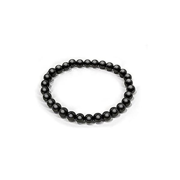 Shungite Armor Bracelet de protection contre les ondes électromagnétiques Taille L - Circonférence 17,8 cm