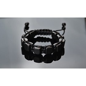 World Crmy Bracelet de shungite Original | Protection maximale | Test de conductivité | Pierre de guérison de Carélie Russe |