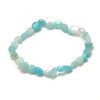 Miracles Minéraux Bracelet Pierre roulée, pierre naturelle semi-précieuse, plus de 30 gemmes au choix Larimar AA 