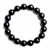 Bracelet en obsidienne noire de 12 mm pour poignet solide,Convient aux poignets de 21.6 à 22.9 cm,Soulage le stress et lanxi