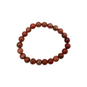 Ecochoa Bracelet élastique en pierre naturelle de jaspe rouge Permet de soulager les soucis, nettoyer et stabiliser laura, s