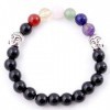 ARITZI - 7 Chakras Bracelet élastique minéral & Perles en Pierre de Onyx - Nirav