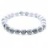 Ancient Wisdom Bracelets Power Chakra/Stretchy/Pierre Naturelle 8mm - pour Votre Bien-être - Jaspe Blanc