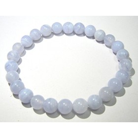 Dentelle bleue Agate 7mm perles rondes Bracelet de puissance cadeau de mode énergie cristal Chakra guérison artisanat accesso