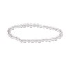 Bracelet Pierre Naturelle 4mm Femme/Homme,Cristal de Roche, Bijoux Perles Idée Cadeau Anniversaire Maman Couple Cristal de R