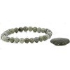 Alpha Bien Etre Bracelet Labradorite -Large -31 Perles 5/6mm - 19 cm- Pierre Offerte- Protection Intense