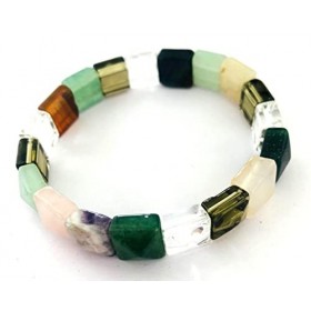 Crystalmiracle Quartz Améthyste Oeil de Tigre Cornaline Quartz Fumé Aventurine Bracelet de Pierres Précieuses Cristal de Guér
