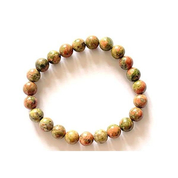 Superbe Unakite Power Bracelet de perles pierre précieuse Mode Wicca Bijoux Cristal Guérison Cadeau bien-être Énergie Positiv