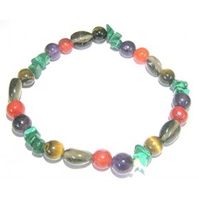 œil de tigre Quartz fumé Cornaline Malachite Améthyste Perles Bracelet Cristal Guérison Mode Cadeau Chakra Balancer Wellness 