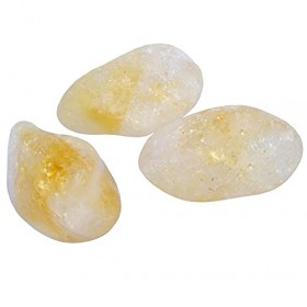 Lebensquelle Plus Pierres roulées de qualité supérieure - Gemmes polies agréables au toucher citrine, taille&nbsp;M 