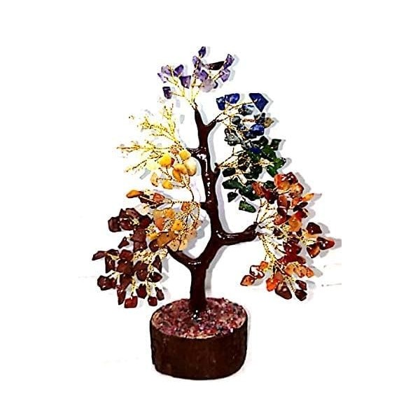 CRYSTALMIRACLE Arbre en cristal de guérison Reiki Feng Shui Cadeau de bureau Énergie positive bien-être spirituel sagesse vaa