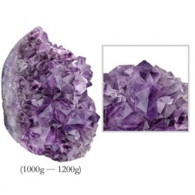 KYEYGWO Specimen de cristal daméthyste naturelle pour décoration de la maison, géode de quartz brute pour guérison Reiki, mé