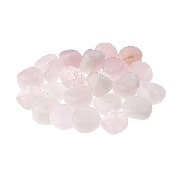 NKlaus 900g Rozenquarz Pierre précieuse 30-40 mm Pierres de guérison Rose Tendre décoration minérale 14683