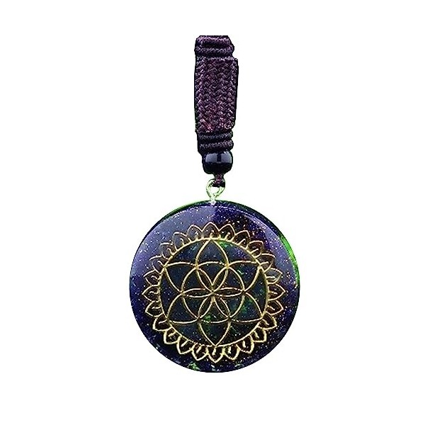 KETLIXS Collier Orgone, Graine de Vie Metatron Cube Merkaba Pierre de Cristal de Chakra de Guérison for la Méditation de Yoga