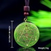 KETLIXS Orgone Metatron Cube Merkaba Collier, Pierre de Cristal Chakra for Guérir la Méditation Yoga, Vert