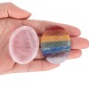 Lovionus89 Lot de 2 pierres de pouce Charka et quartz rose pour soulager le stress et la guérison Reiki