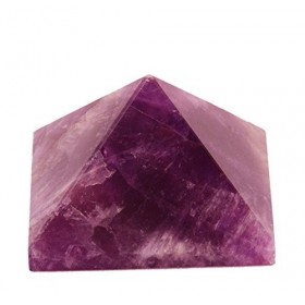 Purpledip Améthyste Gem Pierre Pyramide : poli à la main authentique Roche de guérison naturels pour Vaastu Feng Shui Énergie