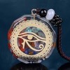 SEKDAQ 7 Colliers De Pendentif Organite Chakra, Yoga Horus Eye Rune Resin Collier Pendentifs en Cristal Cristaux De Guérison 