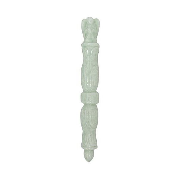 Harmonize Crayon dange sculpte a la Main Baguette Pierre dLépidolite Reiki Guerissant lequilibre energetique de Cristal