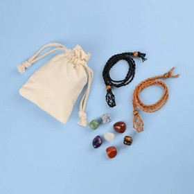 Ensemble de cristaux de guérison naturels, 7 pierres de chakra, collier de 7 chakras, cristaux dénergie pour la méditation, 
