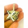 Crystalmiracle Naturel Dalmatien Jaspe Merkaba Star Cristal Pendentif Cadeau Accessoire Chakra Healing Energy Fabriqué à la M