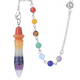 PIERRETOILES - Pendule Egyptien de Divination - Cristaux 7 Chakras