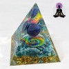 Orgonit Pirámide, amatista, piedra de cristal, regalo de meditación de Chakra, pirámide de Chakra de tinte de corbata para la