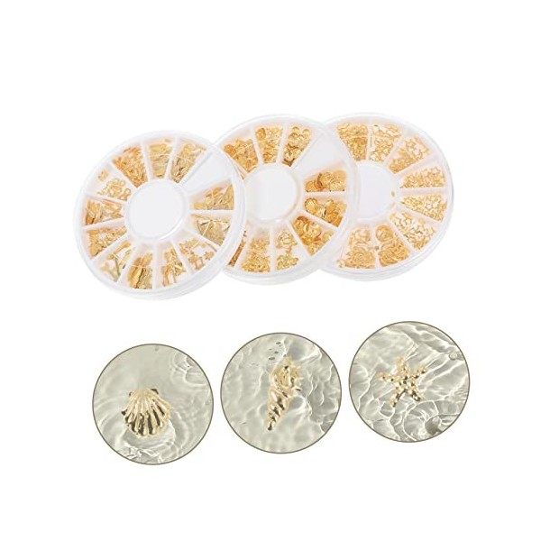 SEWACC 3 Boîtes De Remplissage Époxy Flocons DOr Pour La Résine Flocons De Feuille DOngle Gemme DOngle Kit De Bijoux En Pl