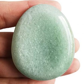 Lovionus89 Pierre de pouce en cristal aventurine verte - Pierre de chakra - Pierre de guérison Reiki pour se détendre