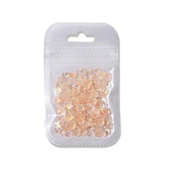 Fond plat perle coeur en forme de clou bijoux accessoires bijoux verre F1K6 Nail Making Beads Beads Jewelry