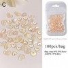 Fond plat perle coeur en forme de clou bijoux accessoires bijoux verre F1K6 Nail Making Beads Beads Jewelry