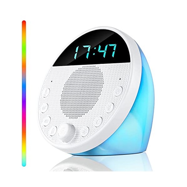 Vicloon Machine à Bruit Blanc,Sommeil à Bruit Blanc Portable pour Bébé Adulte,White Noise Machine avec 8 Sons,Bruit Blanc Beb