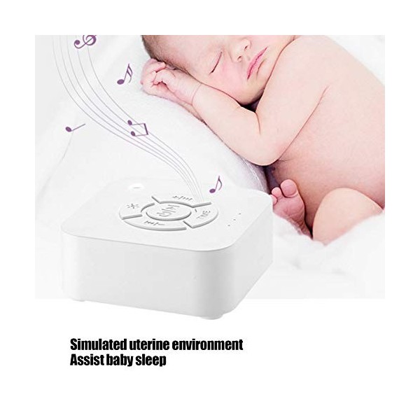 Machine Daide Au Sommeil à Bruit Blanc, Appareil de Thérapie Respiratoire pour Bébé avec 9 Musiques Lumières LED Machine de 