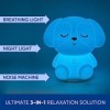 Mindfulness « Chiot respiratoire » | 4-7-8 lumière de méditation visuelle guidée | Appareil 3 en 1 avec veilleuse et machine 