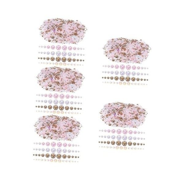 COHEALI 5 Packs Imitation Perle Patch Étui De Téléphone 3D Bijoux Pour Ongles Accessoires Pour Ongles Perles De Bricolage Pou