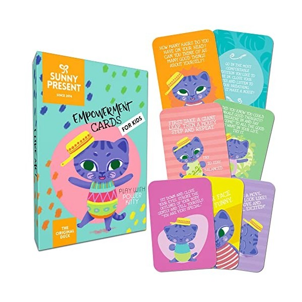 Empowerment Cards for Kids - 45 Action Packed and Fun Exercises | Themes: Self Esteem, Self-Compassion, Relaxation, Body Awar