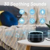 EasyHome Sleep Sound Machine à bruit blanc avec 30 sons apaisants, 12 veilleuses réglables, 10 réglages de luminosité, 32 niv