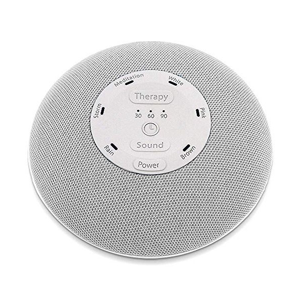 HoMedics Deep Sleep Mini machine portable de sommeil | 3 programmes, 3 bruits blancs, 2 sons, méditation guidée, minuterie d