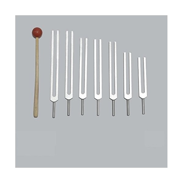 Tuningforkshop Tuningforkshop Lot de 7 fourchettes pour guérison+pochette+mallel