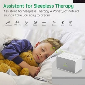 Bubos Machine à bruit blanche pour dormir et se relaxer, 8 sons naturels apaisants, 3 minuterie darrêt automatique, thérapie