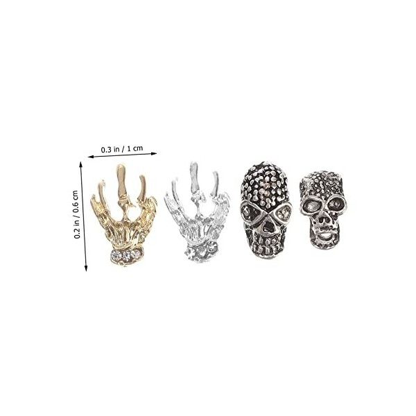 FRCOLOR 120 Pièces Accessoires Pour Ongles En Métal Charmes DOngles 3D Embellissements DAppliques Décorations DOngles Pour