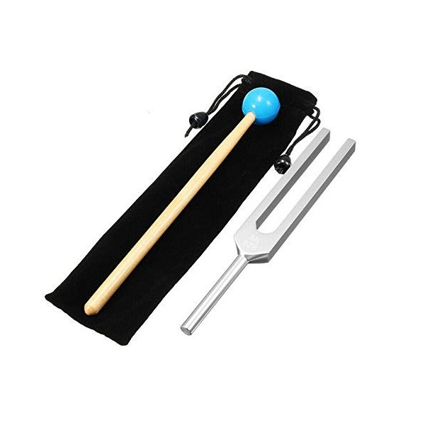 Fippy 528HZ Aluminium Médical Tuning Fork avec Maillet Marteau Balle Instruments Médicaux Tuning Vibration Sound Therapy Tool