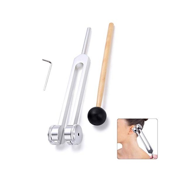 Lezed 128 Hz Diapason Médical Diapason Aluminium Outil Médical de santé de Diapason pour Offre une Réponse en Fréquenc Boule 