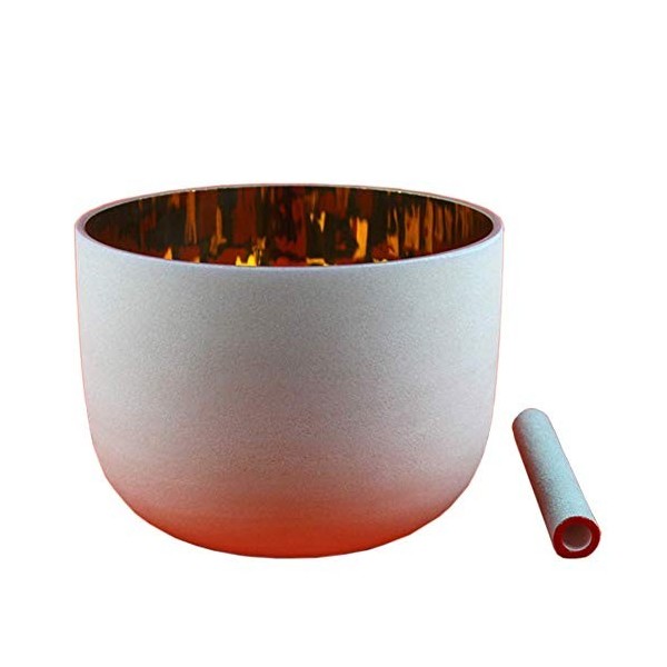 Tibetan Singing Bowl Tibetan Singing Bowl Singing Bowl / 24K Gold-Plated/Crystal 7 Chakras for Silent Mind Improve Sleep Cure