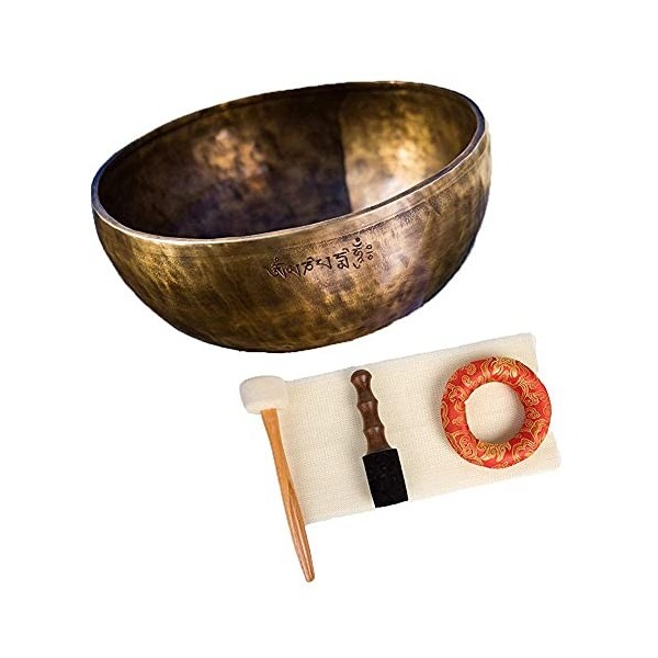 Copper Tibetan Singing Bowl Set Nepal Meditation Sound Bowl Perfect for Healing and Mindfulness S