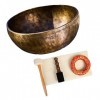 Copper Tibetan Singing Bowl Set Nepal Meditation Sound Bowl Perfect for Healing and Mindfulness S