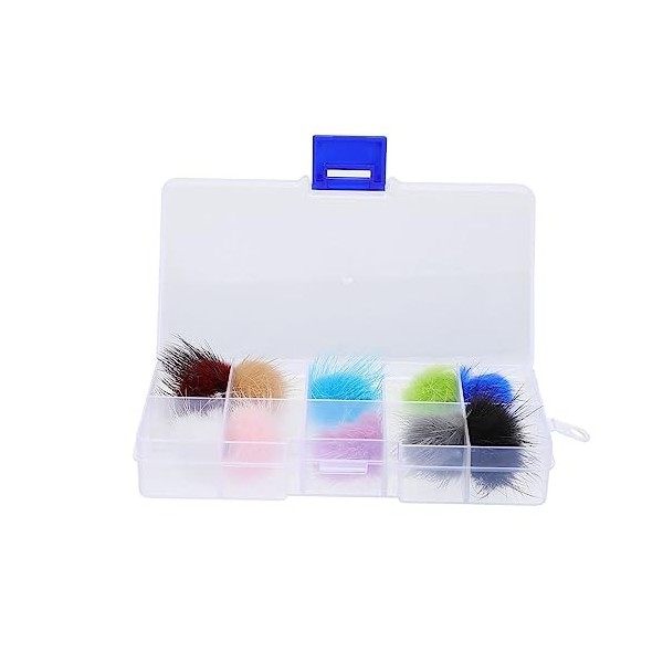 FRCOLOR Lot de 10 mini accessoires de décoration pour nail art - Mini accessoires - Pompons - Balles artificielles - Accessoi