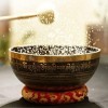 Tibetan Singing Bowl Copper Tibetan Singing Bowl Set Chakras Healing Meditation Yoga Sound Bowl with Mallet and Silk Cushion 